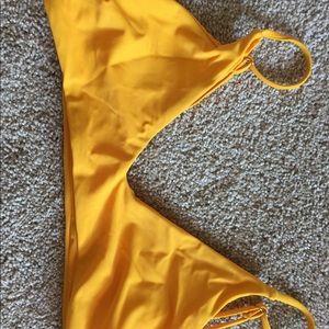 Canary yellow swim top with no pads